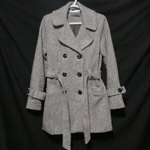 SUZY SHIER | xs - extra small | Pea Coat With Pockets and Matching Belt
